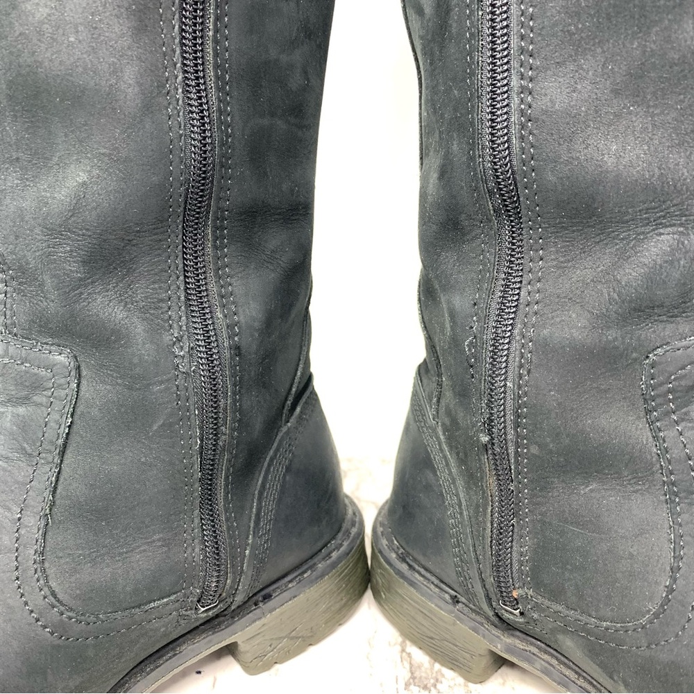 Timberland Earthkeepers Stoddard Black Nubuck Waterproof Boots 7 Moto Edgy - Picture 10 of 16